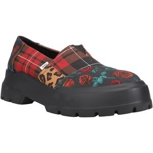 Toms Low Lava Multi Tartan Patchwork Chunky Heel Y2K Loafer 7.5